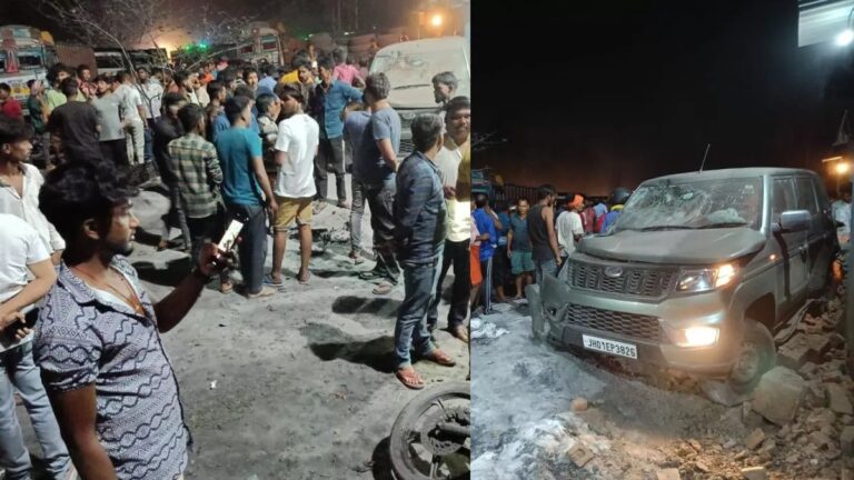 रांची के खलारी में कार और बाइक में टक्कर, दंपति और दो बच्चों की मौत और एक गंभीर रूप से घायल, रिम्स रेफर