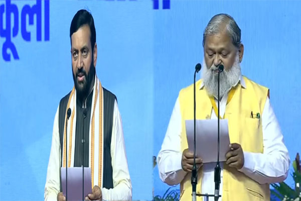 हरियाणा में दूसरी बार सीएम बने सैनी, विज समेत इन विधायकों ने ली शपथ