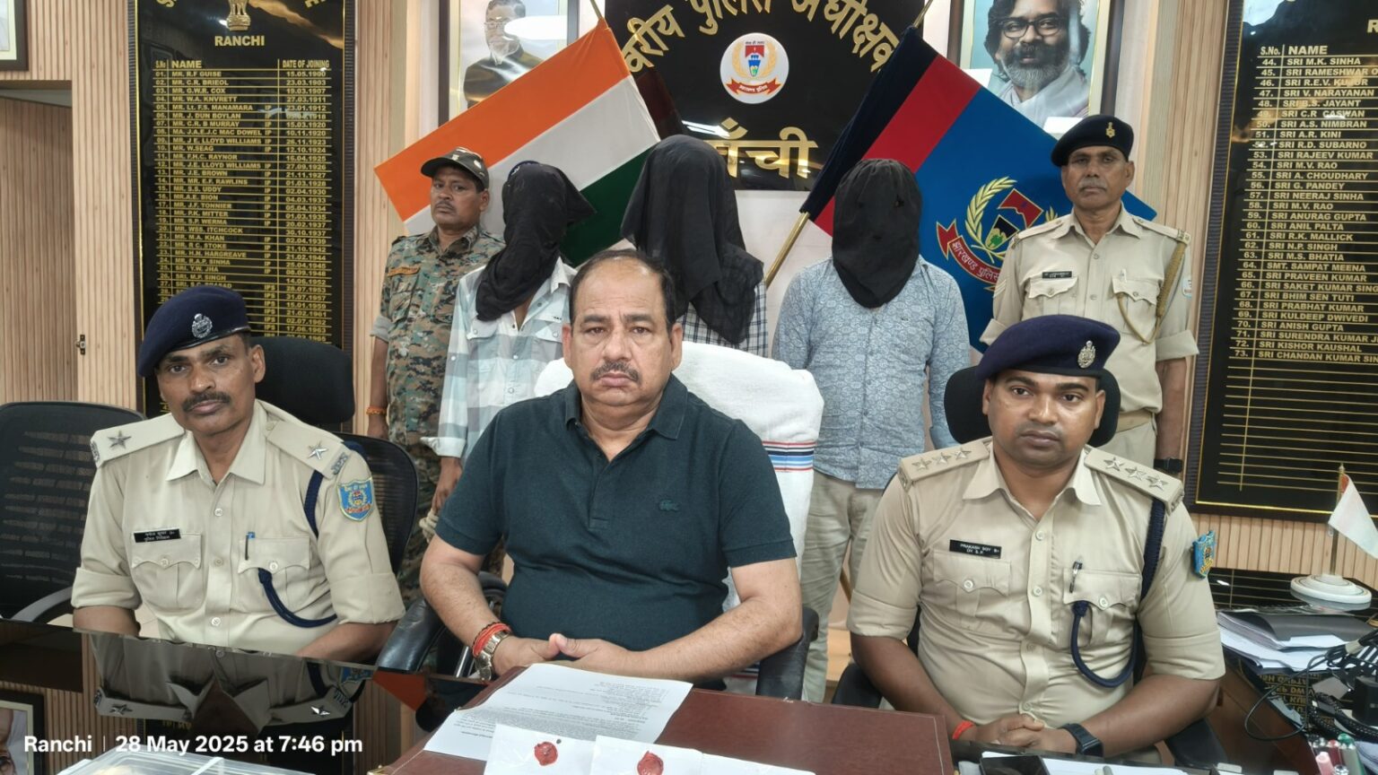 रांची में चैन स्नैचिंग गिरोह के पांच सदस्य पकड़े गए, कई सामान बरामद