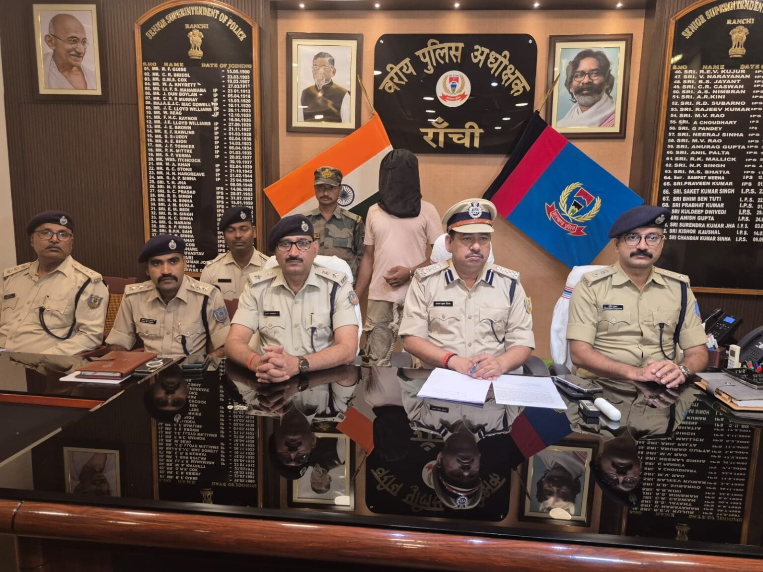 कांके में हथियार और कारतूस के साथ एक अपराधी गिरफ्तार