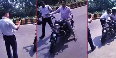 टाटा स्टील के एक अधिकारी के साथ ट्रैफिक पुलिस के जवान ने किया दुर्व्यवहार, जबरन हेलमेट हटाकर काटा चालान; SSP ने किया सस्पेंड, देखें वीडियो