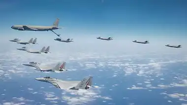हवा में इजरायली F-16 जेट का फ्यूल भरने का वीडियो वायरल