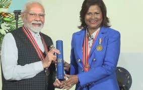 प्रधानमंत्री नरेन्द्र मोदी को मिला त्रिनिदाद और टोबैगो का सर्वोच्च राष्ट्रीय सम्मान