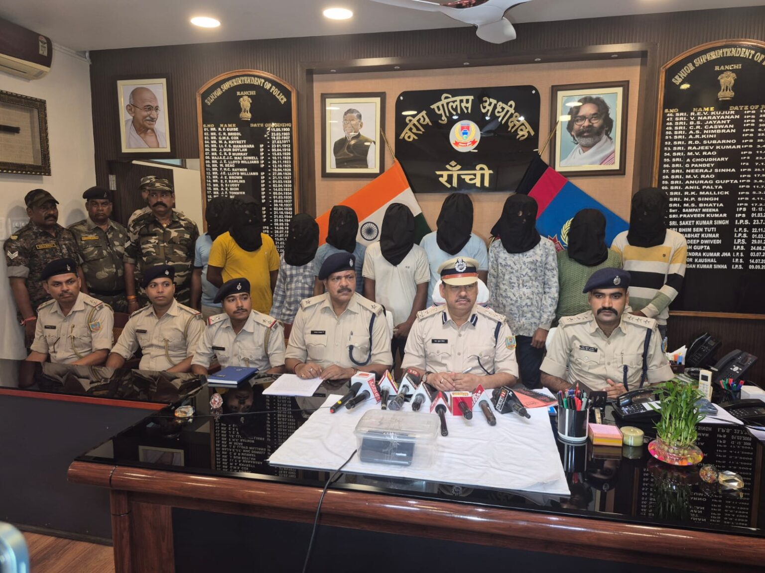 नामकुम के विद्युत सब स्टेशन में डकैती मामले में नौ अपराधी गिरफ्तार