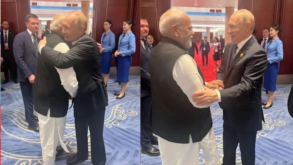 SCO समिट : शरीफ के आगे से बात करते निकले मोदी-पुतिन, ताकते रहे पाकिस्तानी , देखें वीडियो