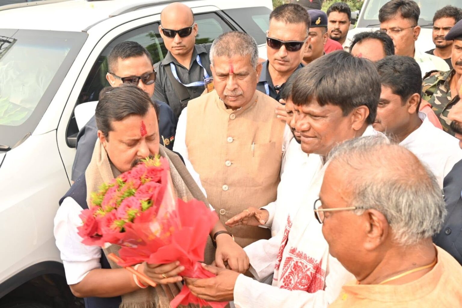भाजपा राष्ट्रीय अध्यक्ष नितिन नवीन का रामगढ़ और बोकारो में भव्य स्वागत