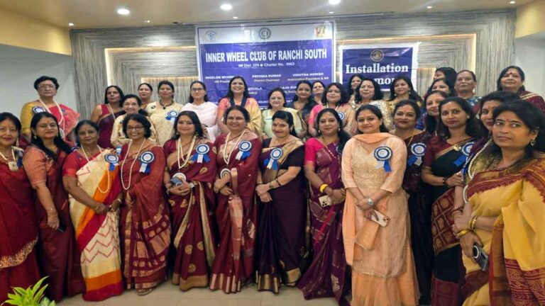 इनर व्हील क्लब रांची साउथ की नई अध्यक्ष बनीं रंजना शुक्ला