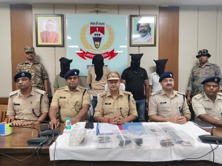 गैंगस्टर प्रिंस खान गैंग के पांच अपराधी गिरफ्तार, हजारीबाग पुलिस का बड़ा ऐक्शन