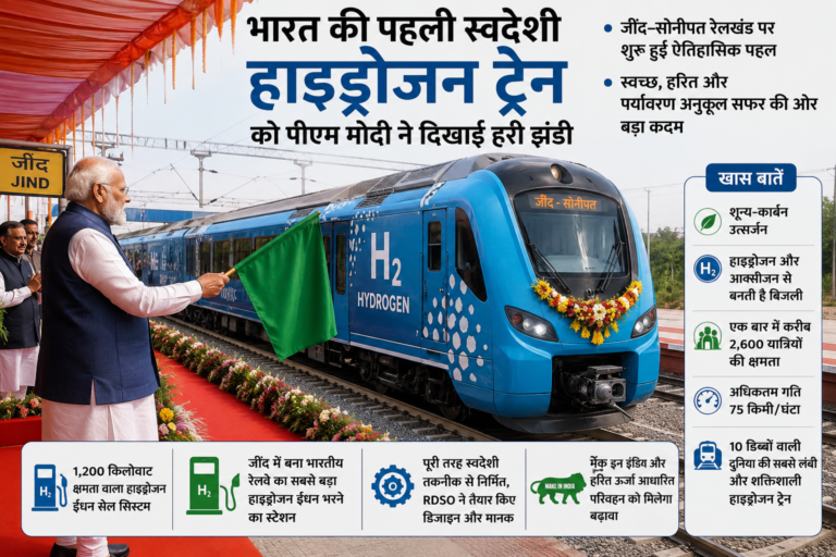 जर्मनी, चीन से बेहतर है भारत की हाइड्रोजन ट्रेन, पीएम मोदी ने दिखायी हरी झंडी