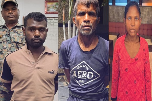 सरायकेला में 22 लाख के तीन इनामी नक्सली गिरफ्तार, एके-47 समेत हथियार बरामद