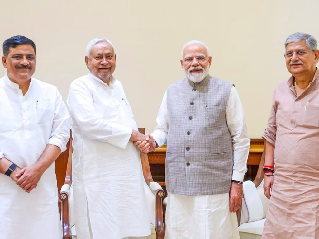 बांकीपुर में भाजपा की हार के बाद पीएम मोदी से मिले नीतीश