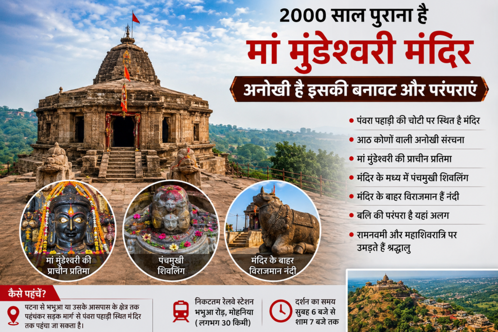 2000 साल पुराना है मां मुंडेश्वरी मंदिर, अनोखी है इसकी बनावट और परंपराएं