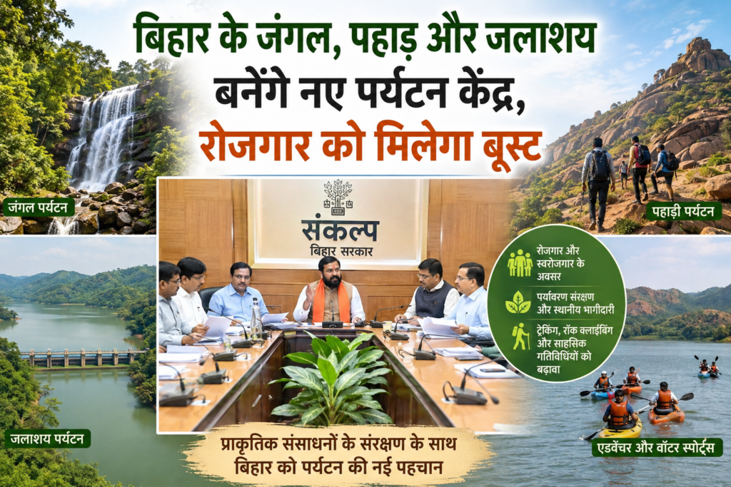 बिहार के जंगल, पहाड़ और जलाशय बनेंगे नए पर्यटन केंद्र, रोजगार को मिलेगा बूस्ट
