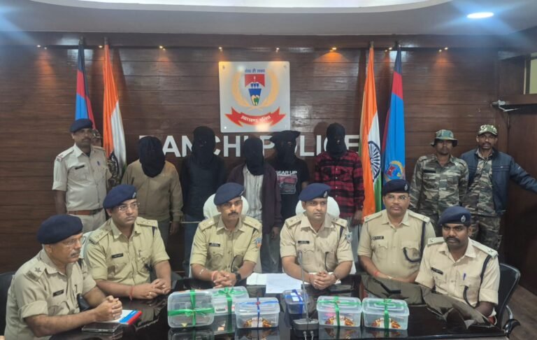 रांची में कुख्यात राहुल दुबे गैंग के छह अपराधी गिरफ्तार