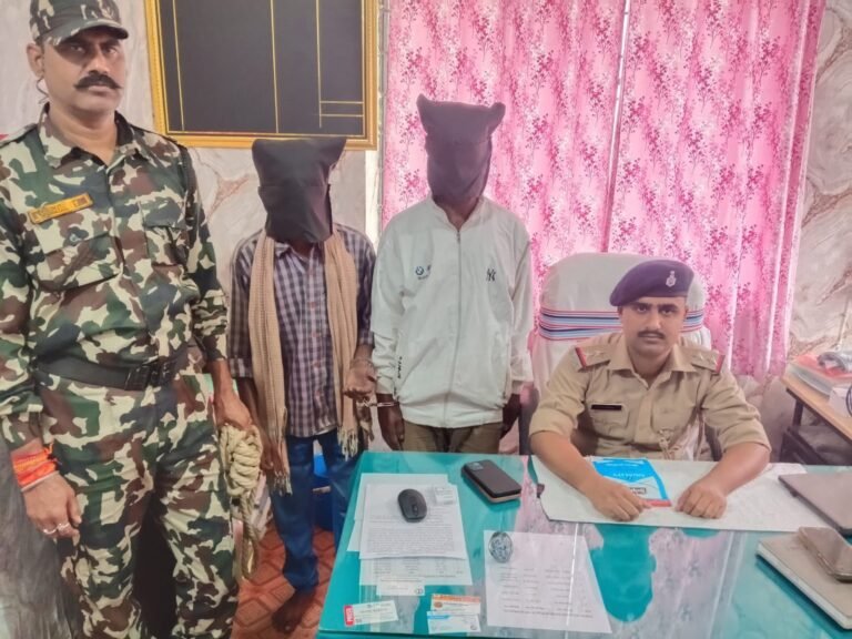 पिठौरिया में हथियार के बल पर घर में लूटपाट करने वाले दो गिरफ्तार